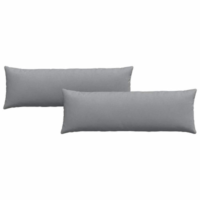 Poduszki na sofę 2 pcs Jasnoszary 120 x 40 cm tkanina