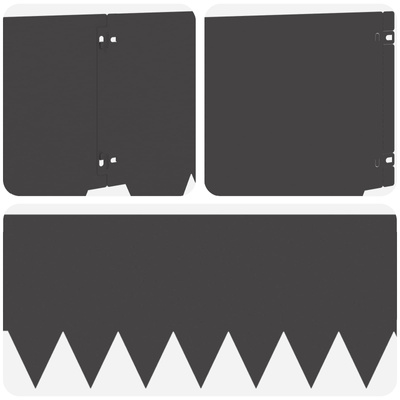 Krawężnik do trawnika 10 szt. 103 x 30 cm Stal Czarny