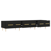 vidaXL Szafka pod TV, czarna, 150x36x30 cm, materiał drewnopochodny