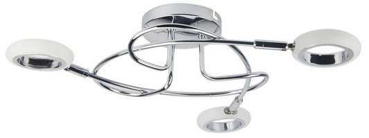 Lampa sufitowa plafon 3X4W LED chrom 3000K AURELION 98-65582