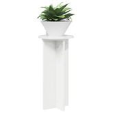 Stojak na rośliny 2 pcs Biały wysoki połysk 29,5 x 29,5 x 60 cm