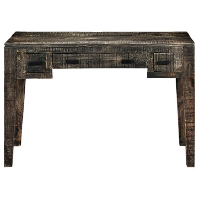 vidaXL Biurko, czarne, 110 x 50 x 75 cm, lite drewno mango