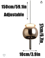 Lampa Pendant Czarny Chrome ULFN378 ULFN378 Unilight