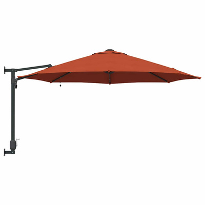 Parasolka ogrodowa terakota 248 x 248 x 148 cm Poliester i Stal