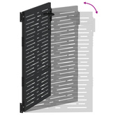 Brama ogrodowa Czarny 110 x 130 cm Stal malowana proszkowo