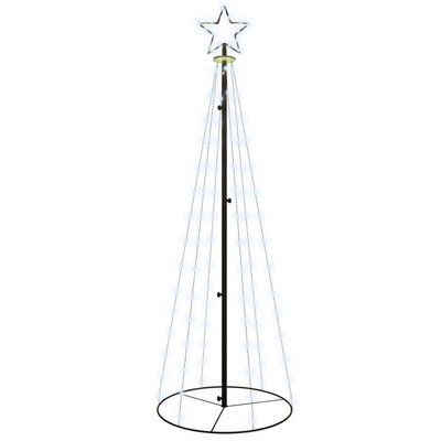 vidaXL Choinka stożkowa, 108 zimnych białych LED, 70x180 cm