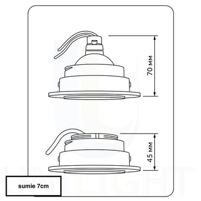 Trimless bezramkowy downlight Podtynkowy Biały ULAC240