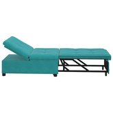 Sofa Bed Turkusowy 194 x 67 x 82 cm Aksamit