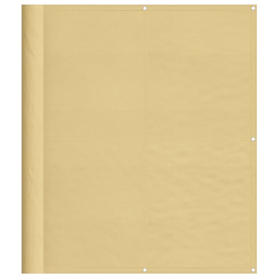 Parawan balkonowy, piaskowy, 120x600 cm, 100% poliester Oxford