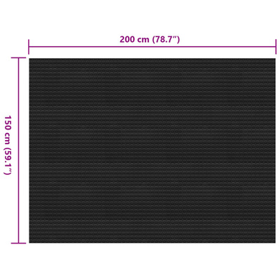 Maty podłogowe Czarny 1,5 x 2 m Guma