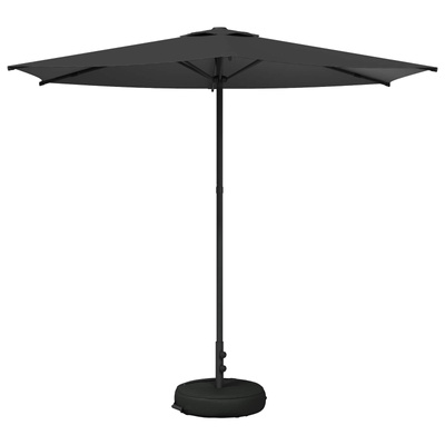 Parasol ogrodowy z podstawą 270 x 270 cm Poliester Prostokątny