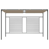 vidaXL Altana ogrodowa ze zwijanym dachem, 3x4x2,3 m, taupe, 180 g/m²