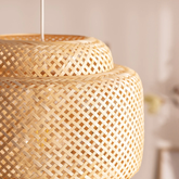 Lampa Wisząca Boho z Bambusa Abruzzo Livia 42cm E27