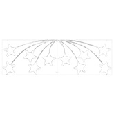 Gwiazda Świąteczna Wielokolorowe 182 x 58 cm PVC