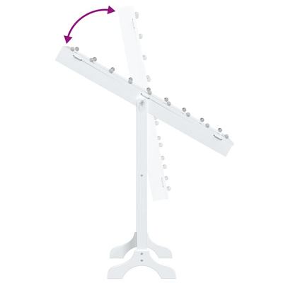 vidaXL Lustro stojące z LED, białe, 34x37x146 cm