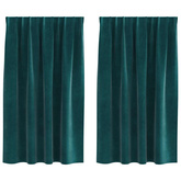 Zasłony zaciemniające 2 pcs Ciemna zieleń 140 x 140 cm Aksamit