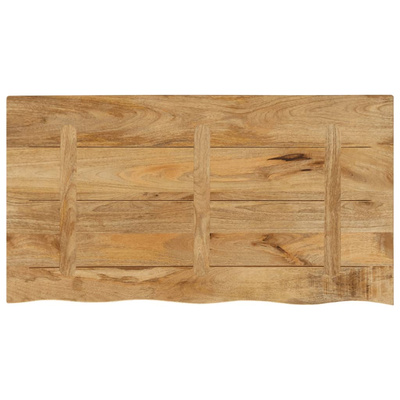 Blat stołu, 110x60x3,8 cm, naturalna krawędź, drewno mango
