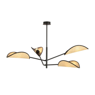 Lampa sufitowa  VENE 4 BLACK/RATTAN