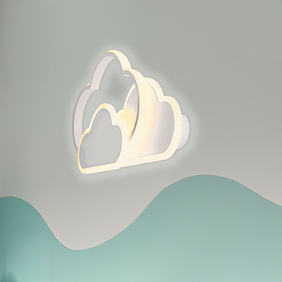 Lampa sufitowa LED Chmurki plafon 24W 2800–6500K  z pilotem biały klosz regulacja barwy światła pokój dziecięcy salon