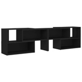 vidaXL Szafka pod TV, czarna, 149x30x52 cm, materiał drewnopochodny
