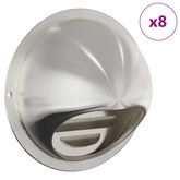 Pokrywy wentylacyjne 8 pcs Srebrny 100 mm Stal nierdzewna