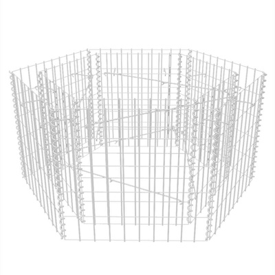 Podwyższona donica gabionowa, sześciokąta, 100 x 90 x 50 cm