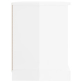 vidaXL Szafka pod TV, biała na wysoki połysk, 73x35,5x47,5 cm