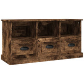 vidaXL Szafka pod TV, przydymiony dąb, 100x35x50 cm