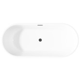Wanna wolnostojąca 170 cm limnos z syfonem czarny AN-00-140-KPL Invena