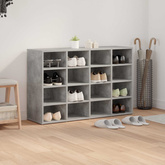 Szafka na buty z półką Betonowy szary 103 x 30 x 67 cm