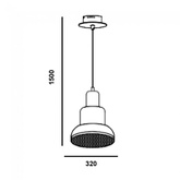 Lampa wisząca BETON 5xG9 150cm