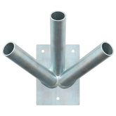 Uchwyt na maszt flagowy Srebrny 10,5 x 7,5 x 0,2 cm Stal