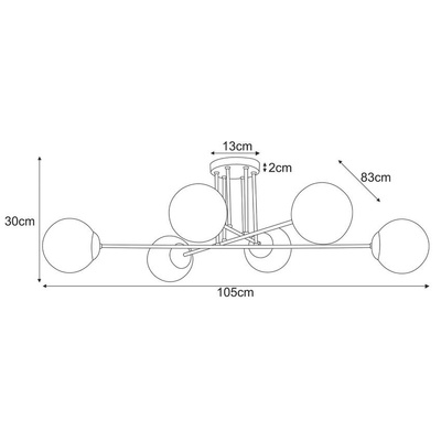 Lampa sufitowa K-5404 z serii LUMIA