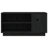 vidaXL Szafka pod TV, czarna, 80x35x40,5 cm, lite drewno sosnowe