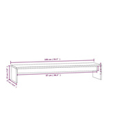 vidaXL Podstawka na monitor, 100x27x15 cm, lite drewno sosnowe