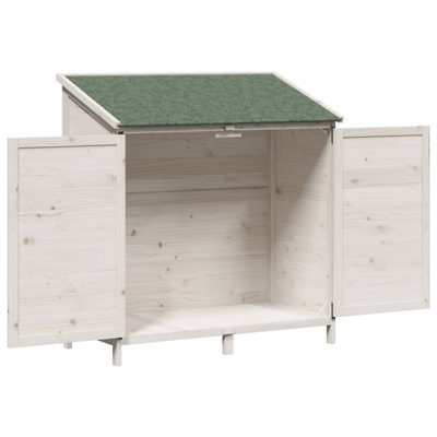 Shed ogrodowy Biały 106,5 x 56 x 113,5 cm Drewno Świerkowe