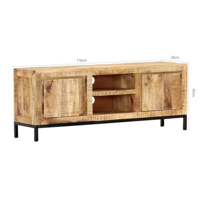 vidaXL Szafka pod TV, 118x30x45 cm, lite drewno mango