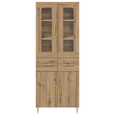 Highboard 2 szt. Dąb rzemieślniczy 69,5 x 34 x 180 cm