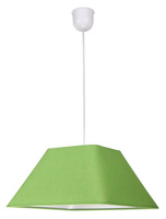 Lampa wisząca z abażurem Robin zielona tkaninowa do salonu E27
