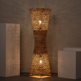 Lampa Podłogowa 130cm z Włókien Naturalnych Boho Abruzzo Carlotta 2x E27