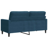 Sofa 2-osobowa, niebieski, 140 cm, tapicerowana aksamitem