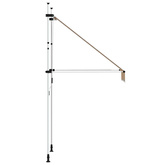 Markiza zwijana ręcznie, 100 cm, pomarańczowo-białe pasy