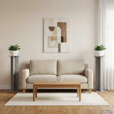 Stojak na rośliny 2 pcs Szary Sonoma 25 x 25,5 x 100,5 cm
