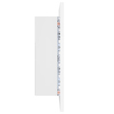 Szafka łazienkowa z lustrem i LED, biała, 40x12x45 cm, akryl