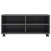 vidaXL Szafka pod TV, wysoki połysk, szara, 90x35x35 cm