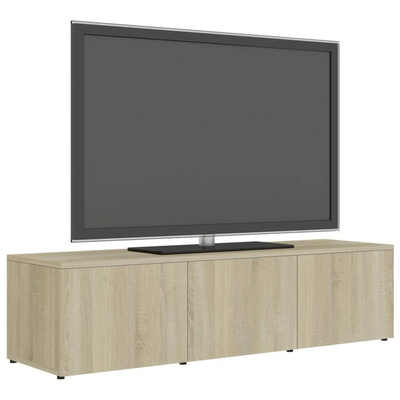 vidaXL Szafka pod TV, dąb sonoma 120x34x30 cm, materiał drewnopochodny