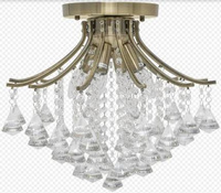 Lampa sufitowa kryształowa WENECJA 4x40W E14 złoty