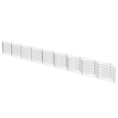 Ściana gabionowa z galwanizowanej stali, 630 x 30 x 50 cm