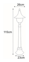 Niska zewnętrzna lampa stojąca K-8129 czarna/złota z serii BOSTON KAJA