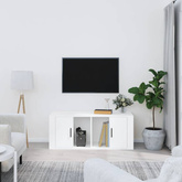 vidaXL Szafka pod TV, biała, 100x35x40 cm, materiał drewnopochodny